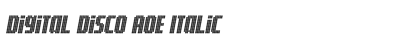 Digital Disco AOE Italic